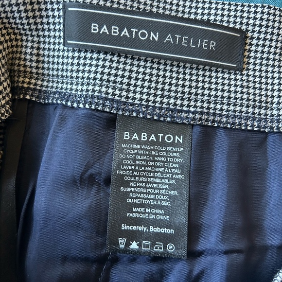 Babaton Cohen Mid-Rise Houndstooth Cropped Pant - Picture 2 of 7